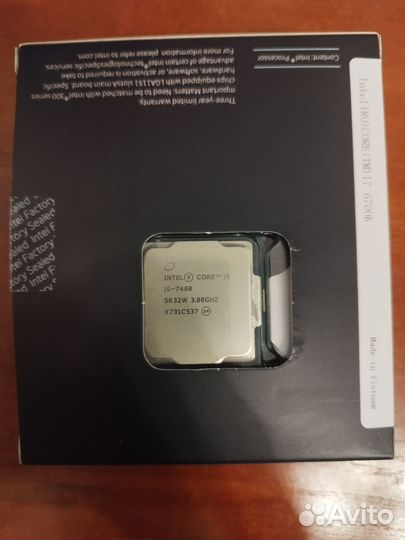 Процессор intel core i5-7400 3.00GHZ