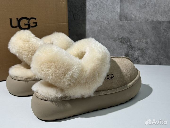 Меховые тапочки Ugg Slippers Disquette Sand