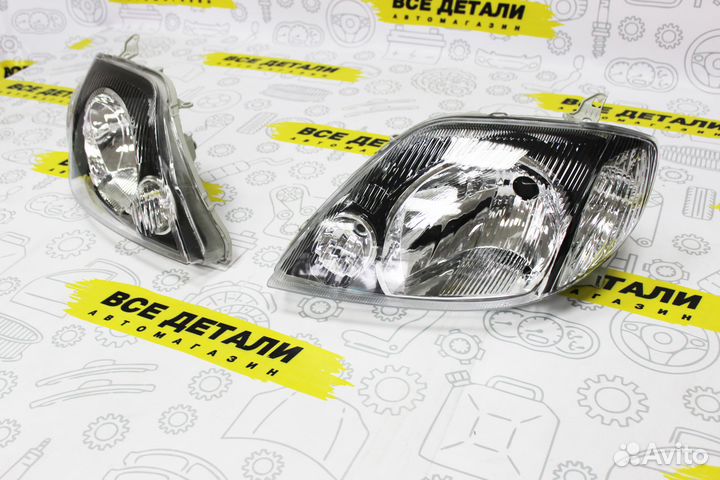 Фары Toyota Corolla / Fielder 120 комплект черные