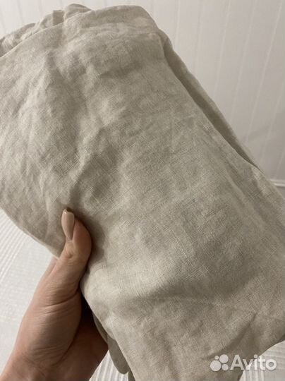 Простынь на резинке детская лён