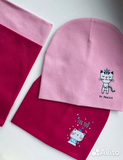 Комплект шапка и снуд 46-48