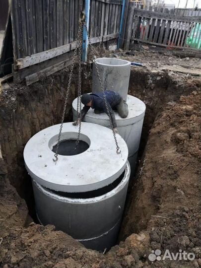 Септик из бетонных колец под ключ