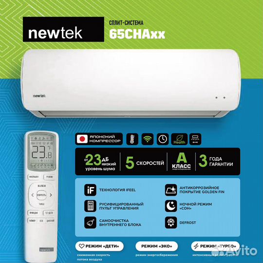 Сплит-система Newtek NT-65CHA***