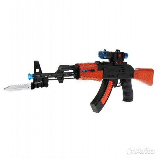 Автомат ак-47 со звуком +свет