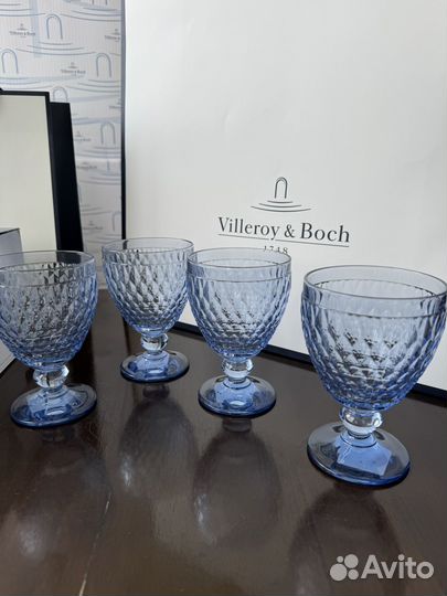 Villeroy boch boston бокалы голубые 0.41 мл