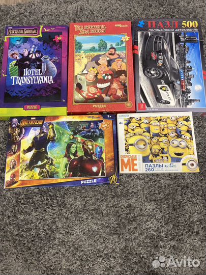 Пазлы 5 штук