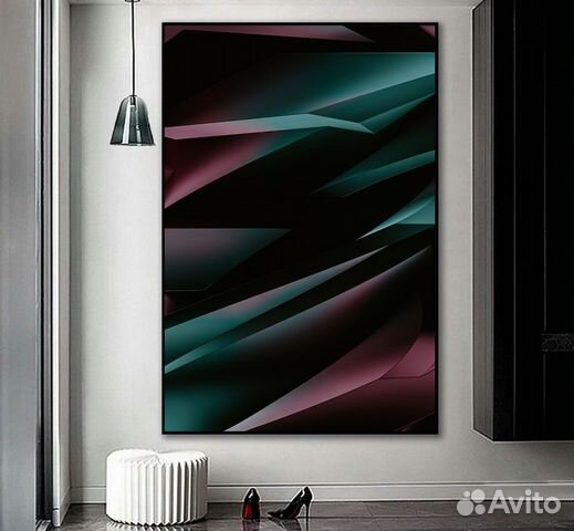 Интерьерная картина. Темно-зеленая