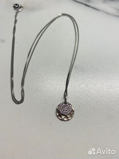 Украшение шарм подвеска цепочка серебро