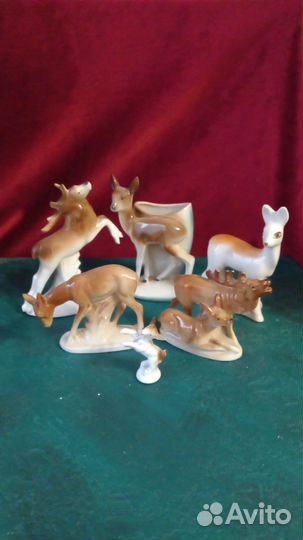 Статуэтки оленей, лосей и косуль