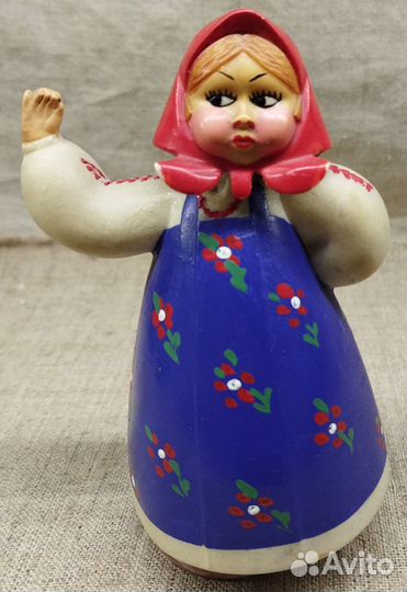 Кукла качалка болванчик. Дeвочка 12,5см СССР