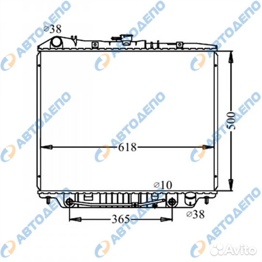 Радиатор охлаждения двигателя isuzu bighorn 199119