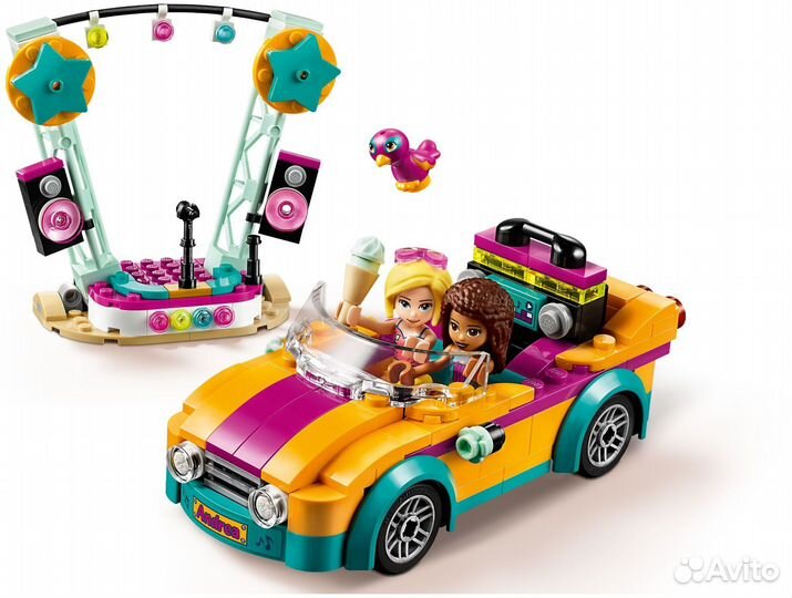 Новый Lego Friends 41390 Машина со сценой Андреа