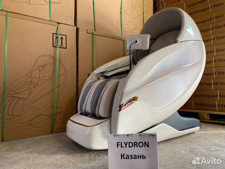 Массажное кресло премиальное Kezga Chair белое v4