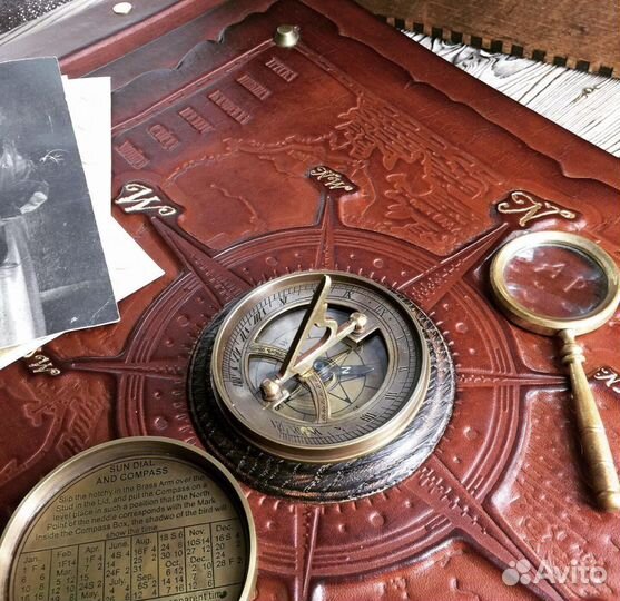 Фотоальбом кожаный на морскую тематику