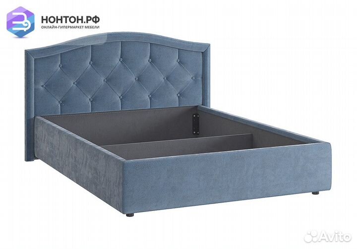 Кровать Верона 2 1.4 м светло-синяя