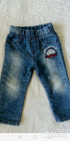 Джинсовый костюм на мальчика 80 р-ра