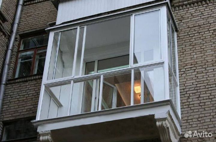 Остекление балконов и лоджий под ключ F1423