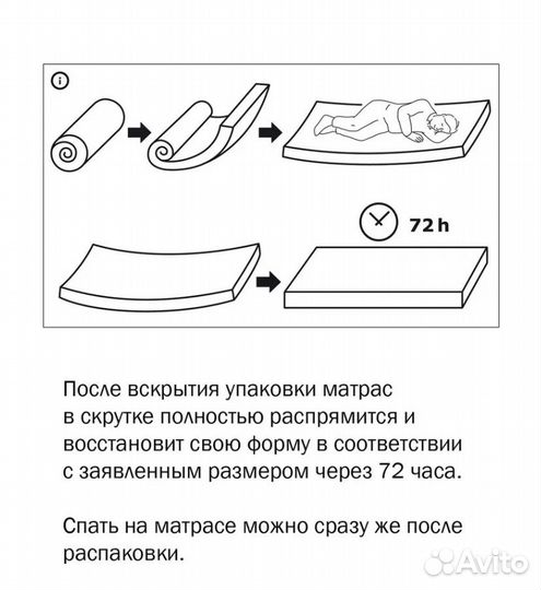 Матрас икеа Асванг 90х200 см