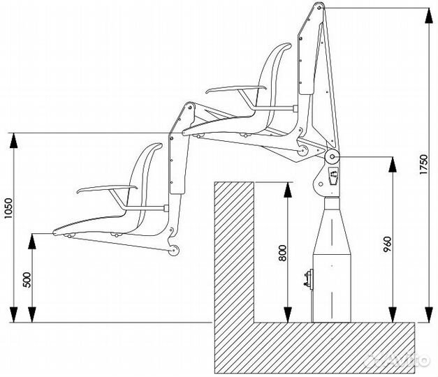 Стационарный подъемник для бассейна F100 M / F100