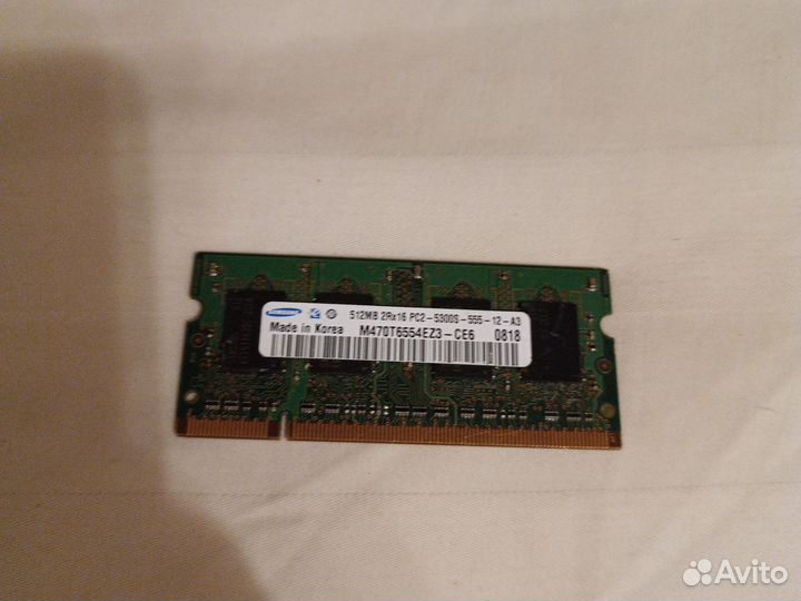 Оперативная память ddr2 500 MB для ноутбука