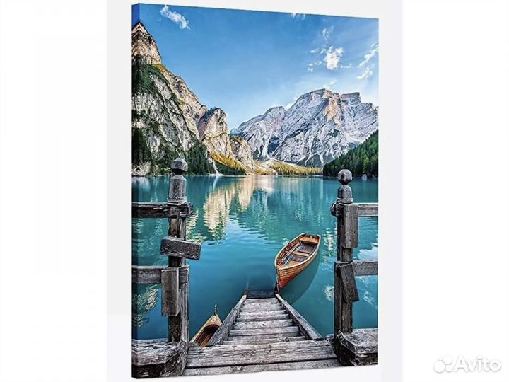 Картина по номерам новая Озеро в горах