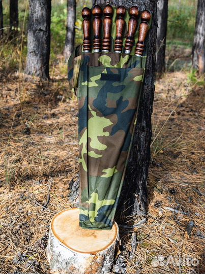 Набор шампуров 500 мм (6 шт. в чехле + таганок)