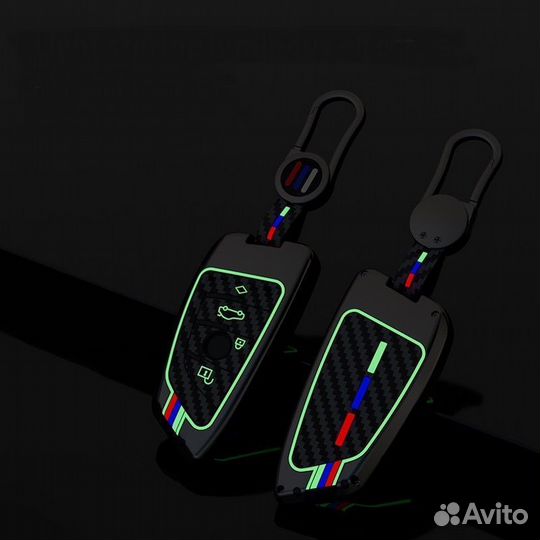 Чехол для ключа автомобиля BMW / бмв G серии 4 кнопки Carbon silver