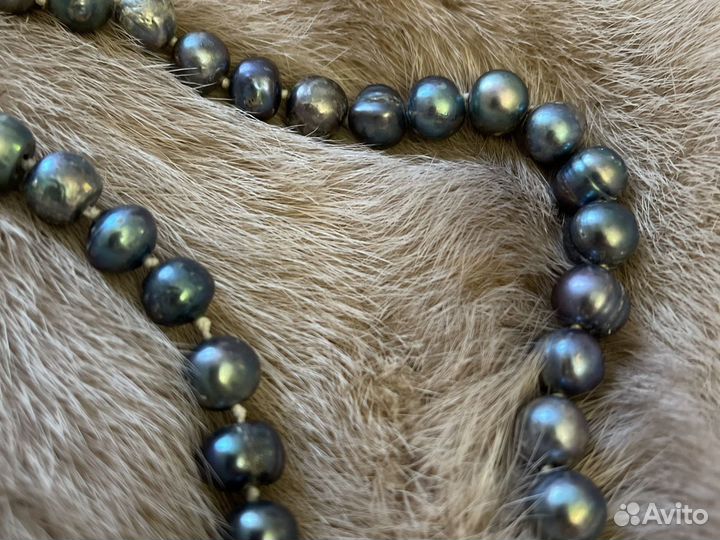 Жемчужная нить черный жемчуг