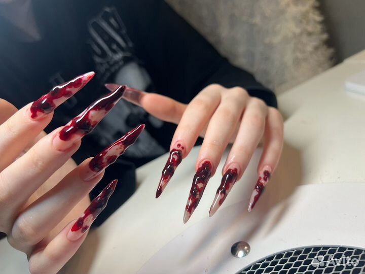 Crazy nails; арт-маникюр наращивание