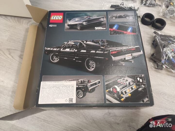 Lego Technic 42111 Dodge Charger вскрытая коробка