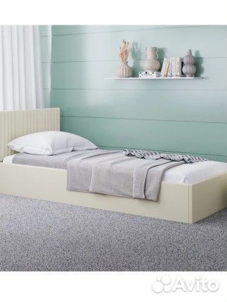 Кровать односпальная Амелия светло-бежевая