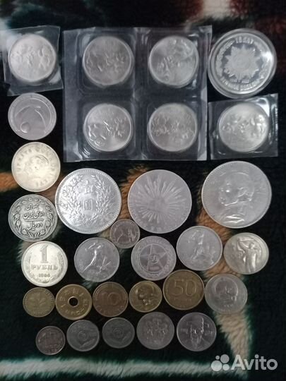 Монеты серебро.юбилейные.и зарубежные