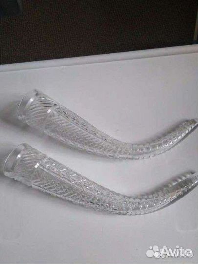 Хрустальные фужеры(рога) 2шт