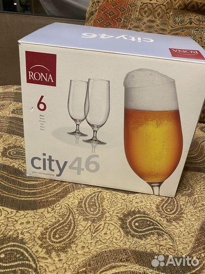 Бокалы Rona Citi 460 ml для пива, 6 шт новые