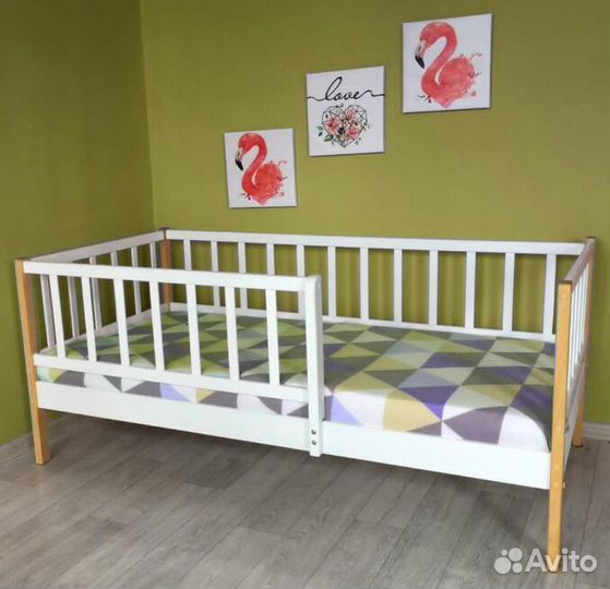 Кроватка из натурального дерева Лисенок детская с