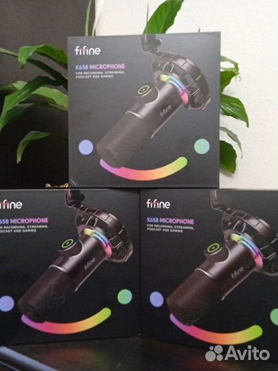 Микрофон для стримов с подсветкой Fifine K658