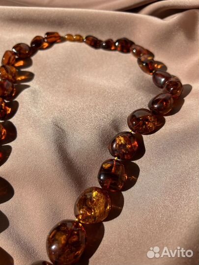 Бусы янтарные