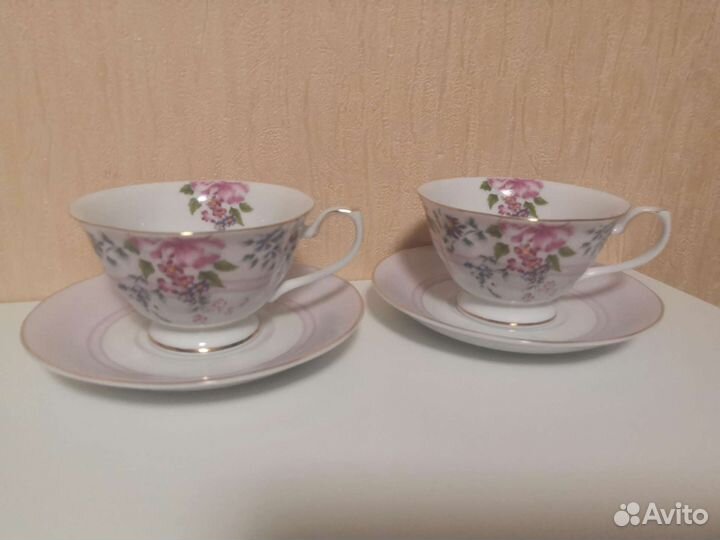 Чашка с блюдцем фарфор