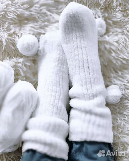 Носки-валенки. Носки ручной вязки. Носки плюшевые