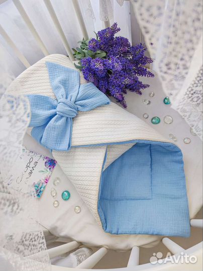 Конверт на выписку из муслина осень