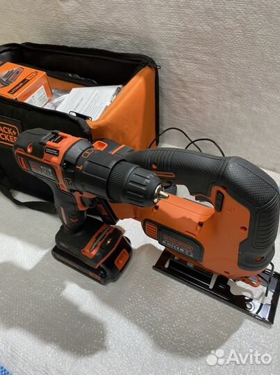 Аккумуляторный лобзик black+decker и шуруповёрт