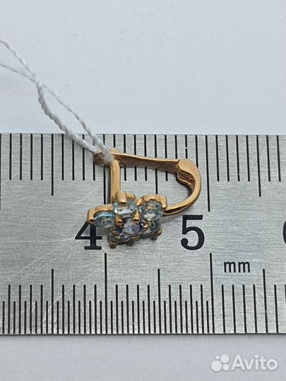 Серьги детские золотые 585 пробы