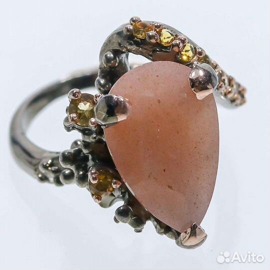 Солнечный камень кольца