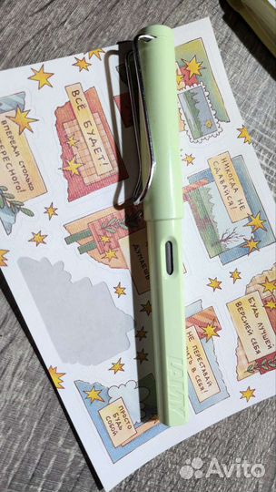 Перьевая ручка lamy safari перо М