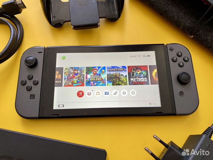 Nintendo Switch чип прошит 128Gb +игры