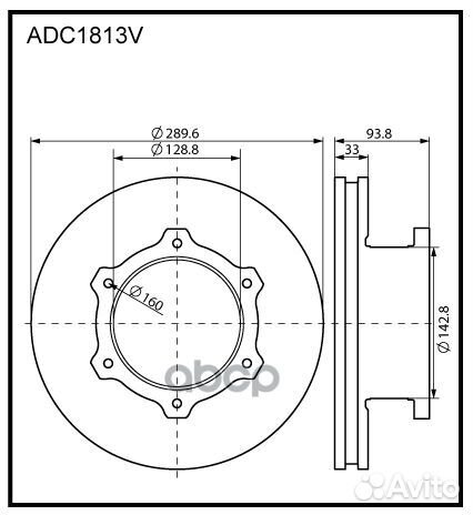 Диск торм. GAZ Gazelle next ADC1813V allied nippon