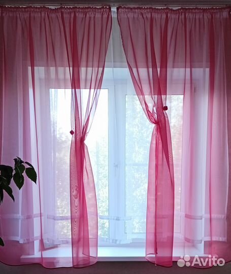 Штора тюль для кухни новая 175х300