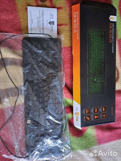 Игровая клавиатура slim line k20 led