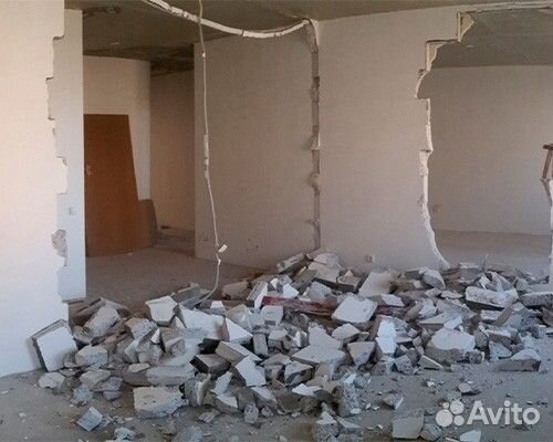 Демонтаж перегородок из блоков