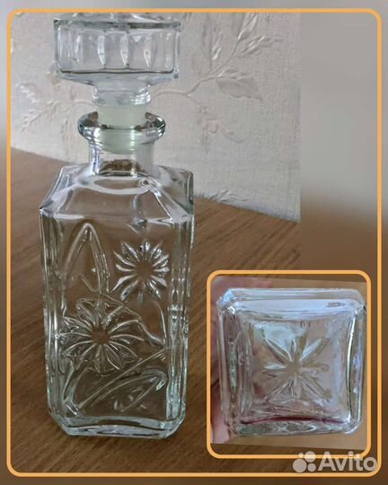 Графины, ваза, рюмки, штоф, подсвечник СССР